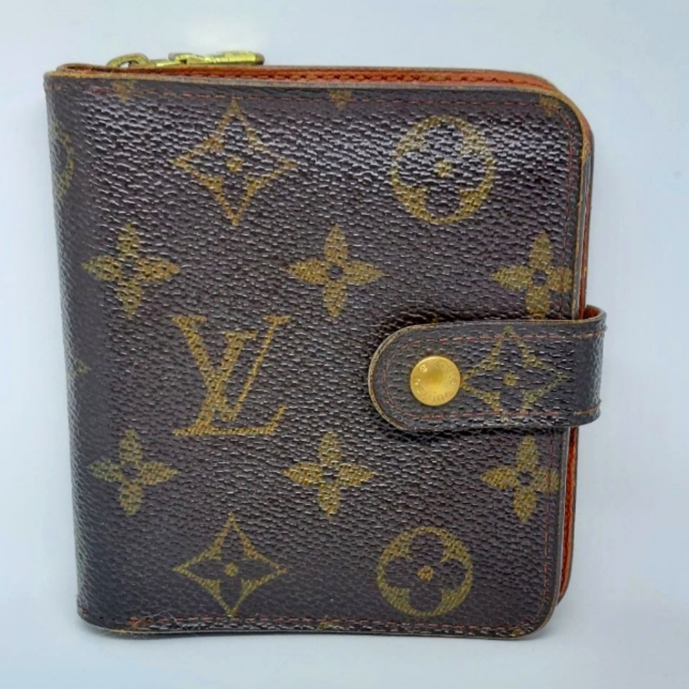 LV Wallet  Compact Zip Brown Monogram